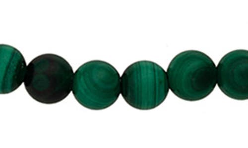 John Varvatos Skull Malachite Beaded Stretch Bracelet In Green/silver