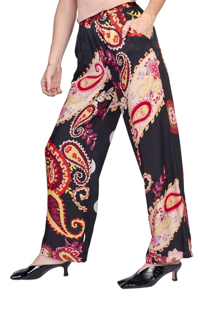 Alembika Wide leg pants in Fiesta print, Alternate, color, 