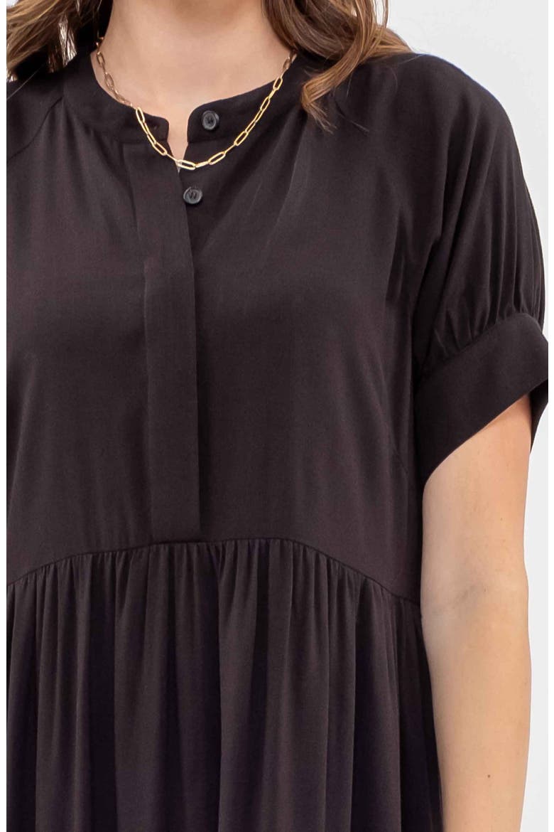 Tiered Midi Dress, Alternate, color, BLACK