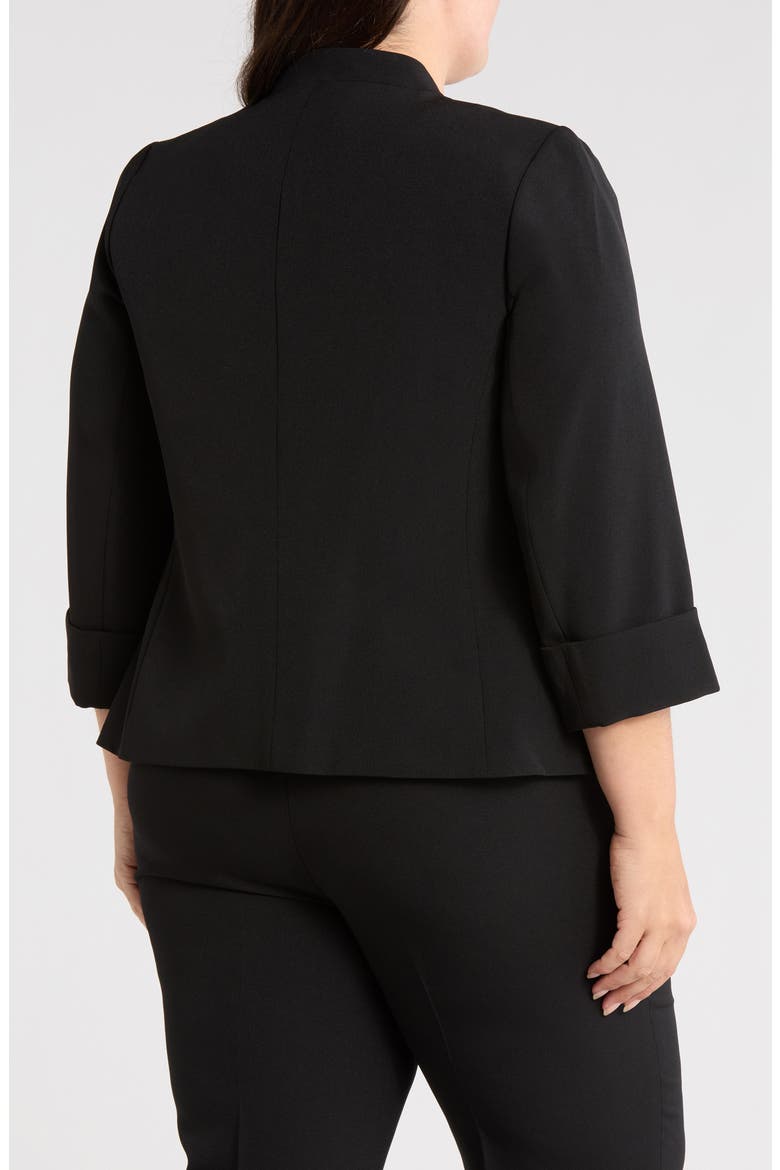 Stretch Crepe Jacket, Alternate, color, BLACK