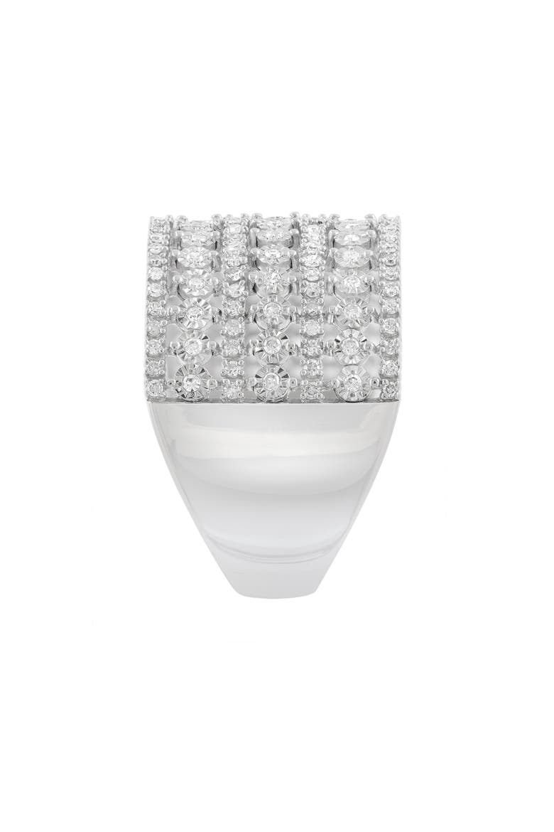 Sterling Silver Diamond Ring, Alternate, color, SILVER/ WHITE