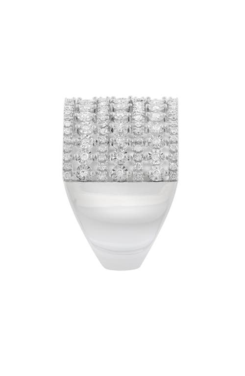 Effy Sterling Silver Diamond Ring In Multi