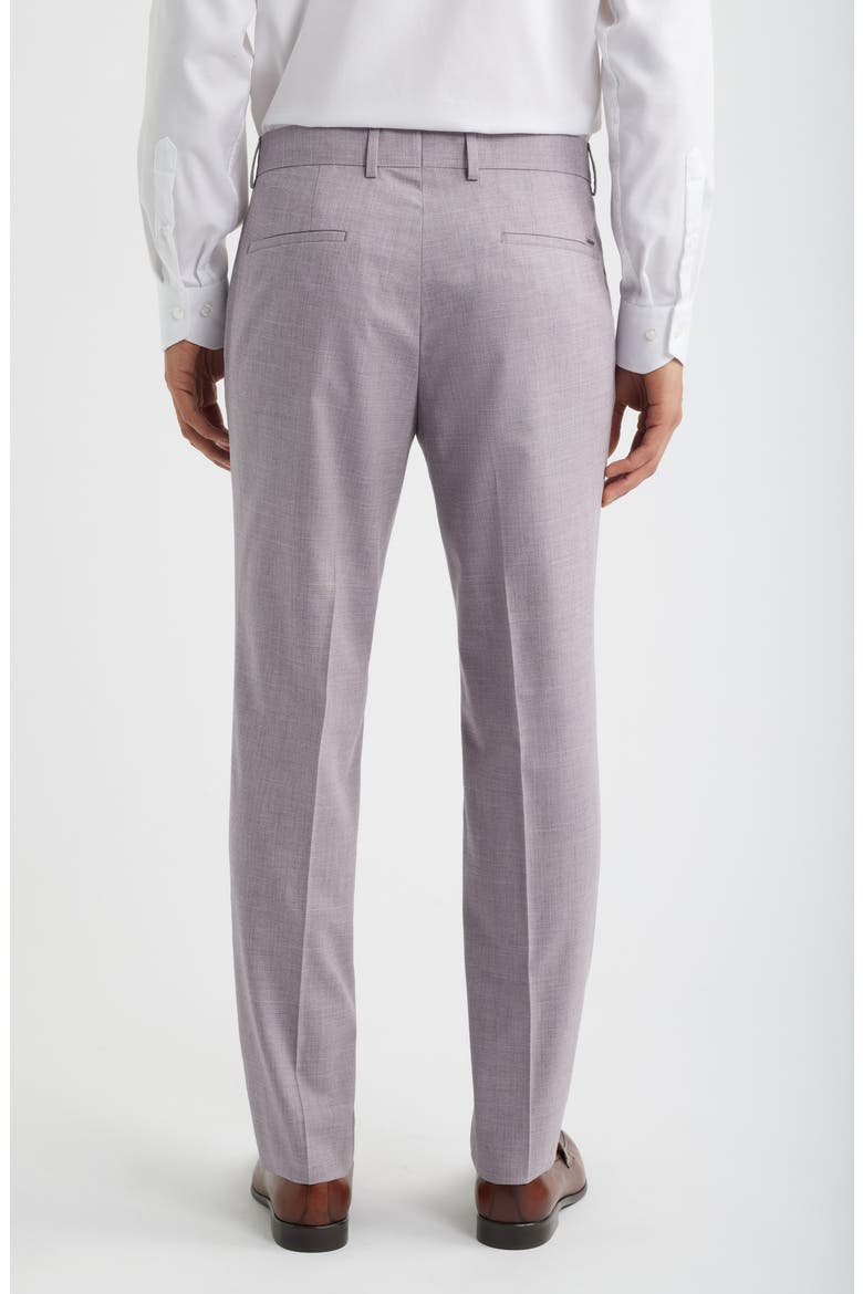 Genius Slim Fit Wool Blend Mélange Dress Pants, Alternate, color, LIGHT/ PASTEL PURPLE