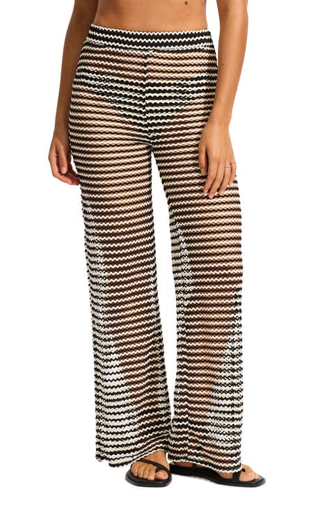 Mesh Effect Cover-Up Pants