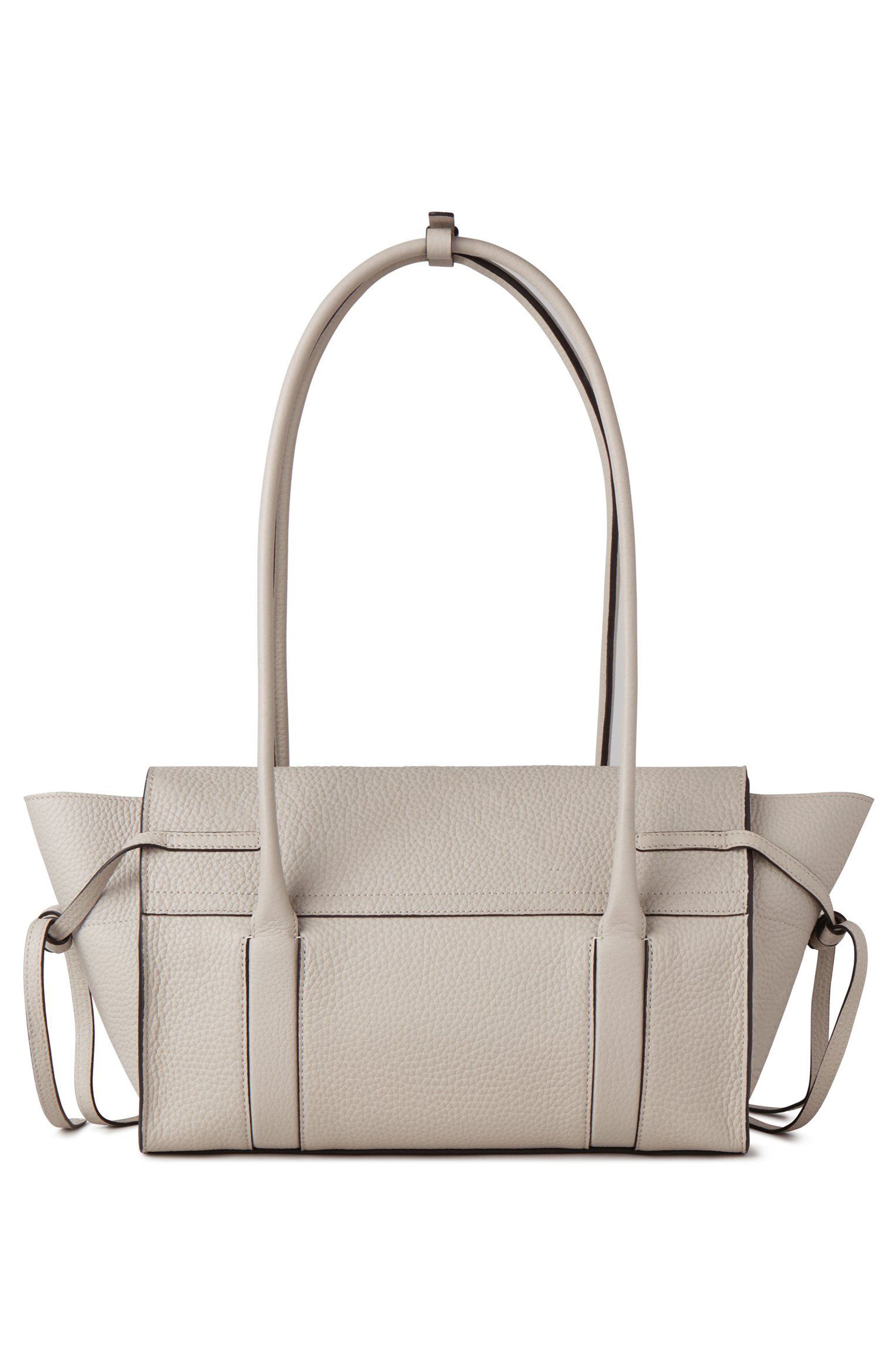 Mulberry Small Soft Bayswater Leather Satchel, Alternate, color, Chalk