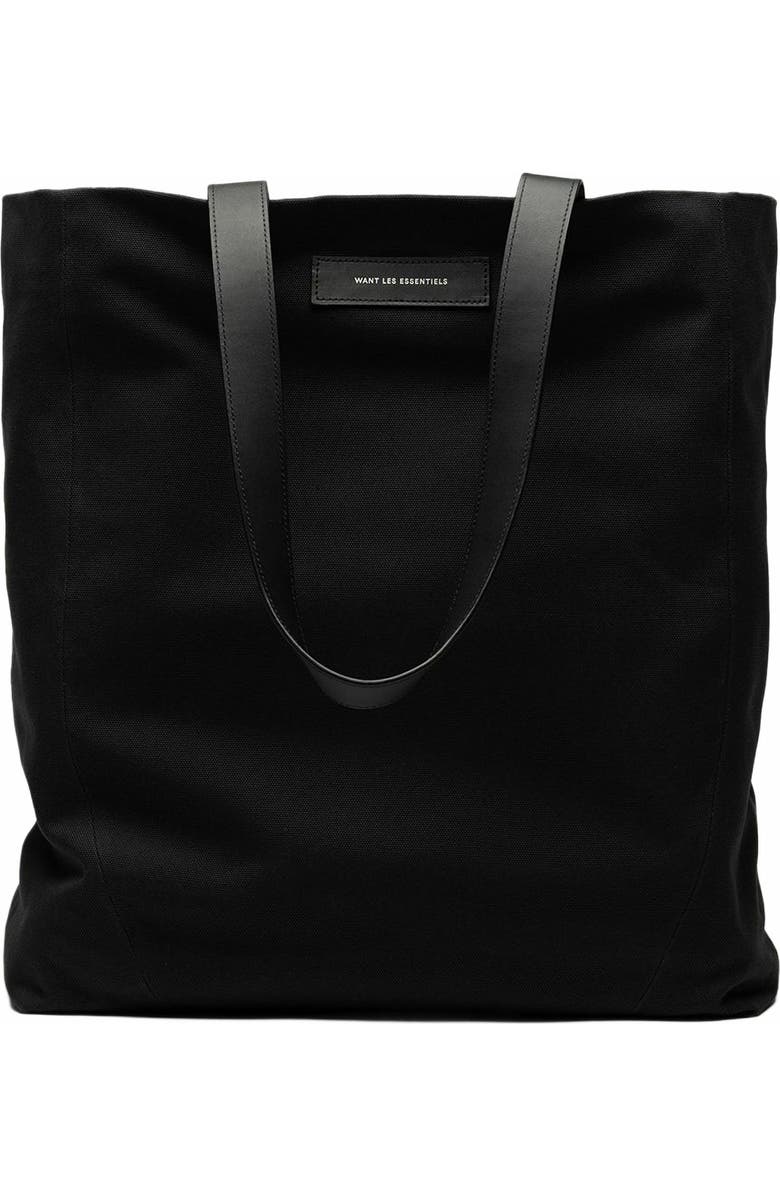 Want Les Essentiels Kenora Organic Cotton Canvas Tote, Main, color, Black