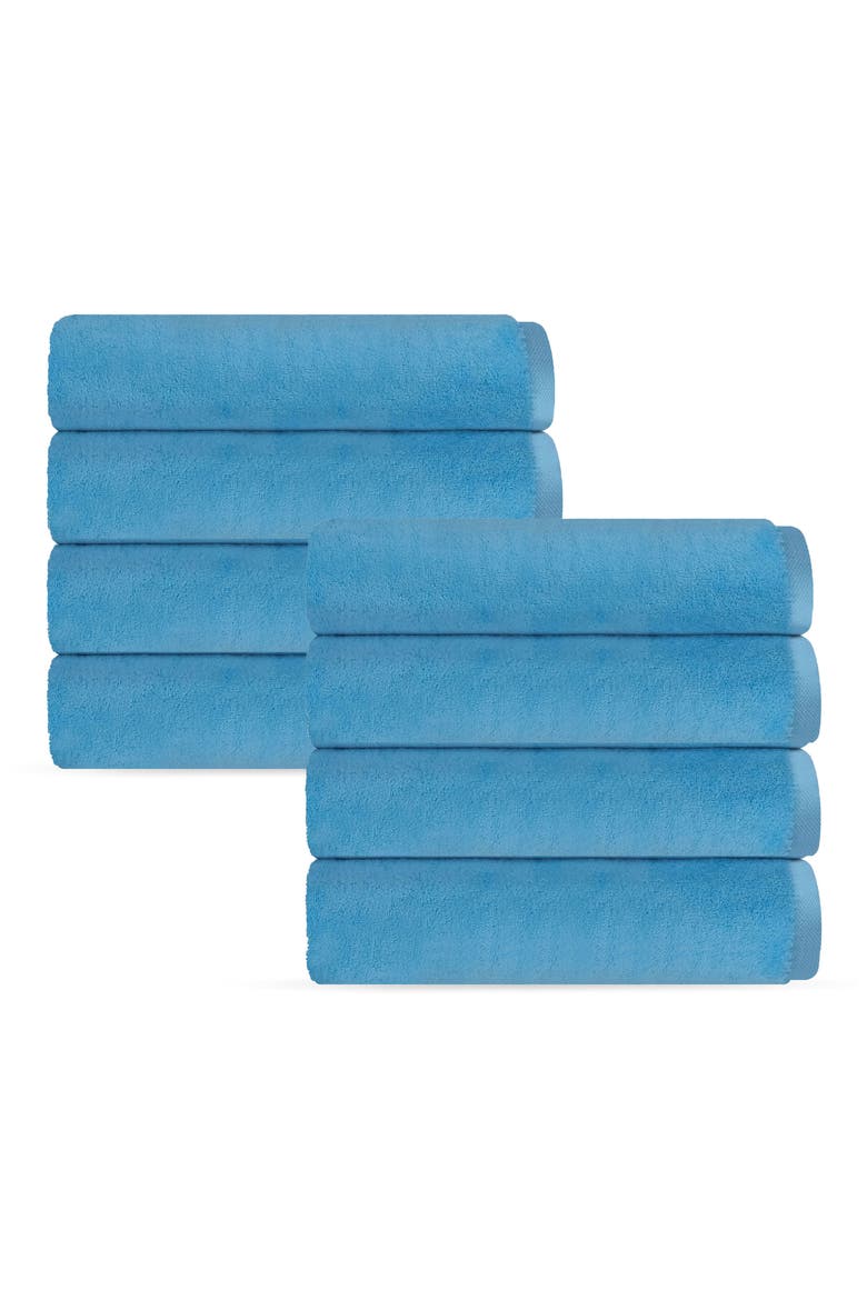 Puresoft 8-Piece Turkish Cotton Hand Towel Set, Main, color, SEAGLASS