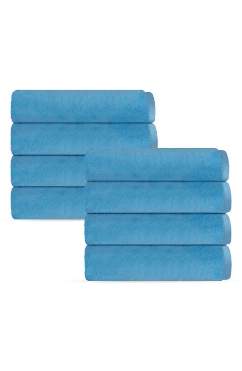 Puresoft 8-Piece Turkish Cotton Hand Towel Set