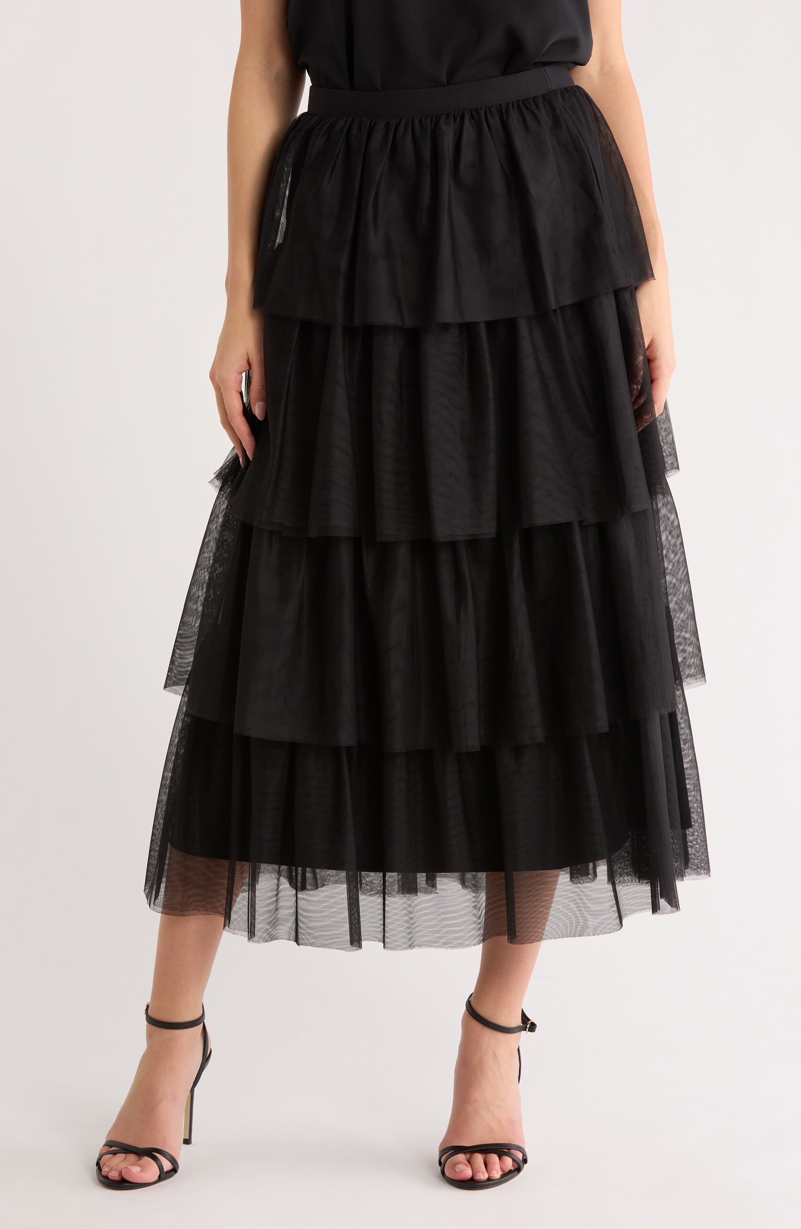 DR2 by Daniel Rainn Tiered Tulle Skirt