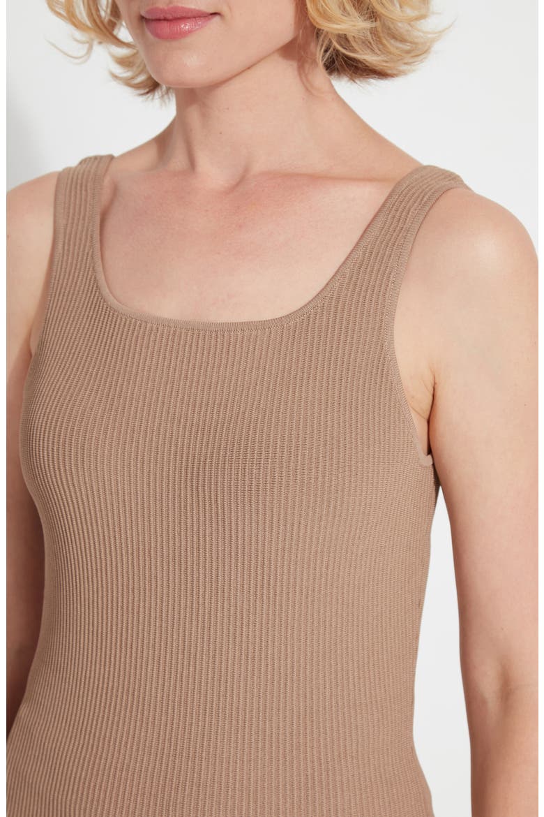 Avril Sculpting Knit Tank, Alternate, color, TANNED