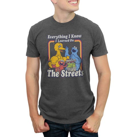 Men's Everything I Know I Learned On The Streets Short Sleeve Graphic T-shirt