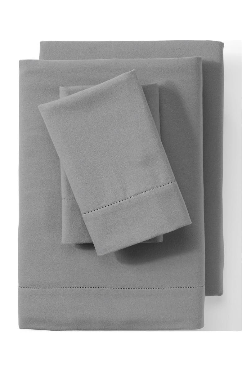 Lands' End Luxe Flannel Fitted Bed Sheet, Main, color,