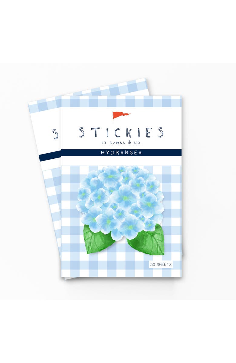 Ramus & Co Hydrangea 3" x 3" 50-Sheet Sticky Notes (2-Pack) & Cottage Greeting Card Combo, Alternate, color, Multi-Pack