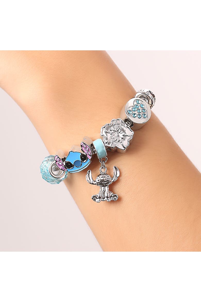 Stitch Fashion Charm Bracelet, 7", Alternate, color, Silver