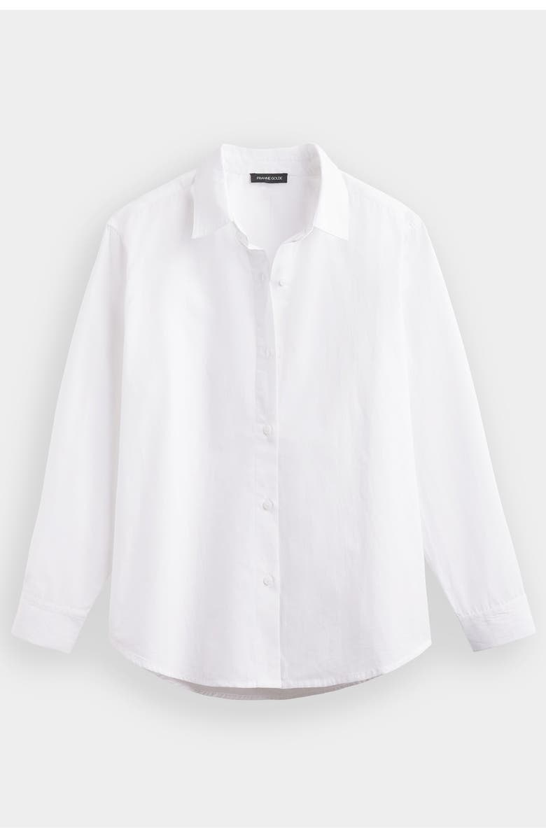 Franne Golde Crisp Cotton Button-Up Shirt, Alternate, color, 