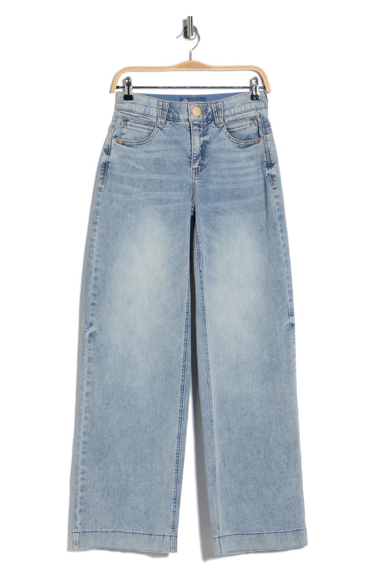 AbSolution High Waist Wide Leg Jeans, Alternate, color, LIGHT BLUE
