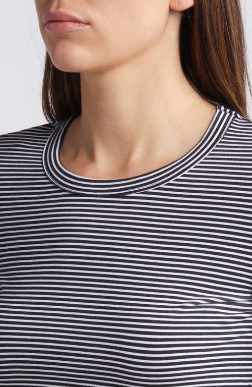 Rag & Bone Luca Stripe Long-sleeve Top In Blackwhite