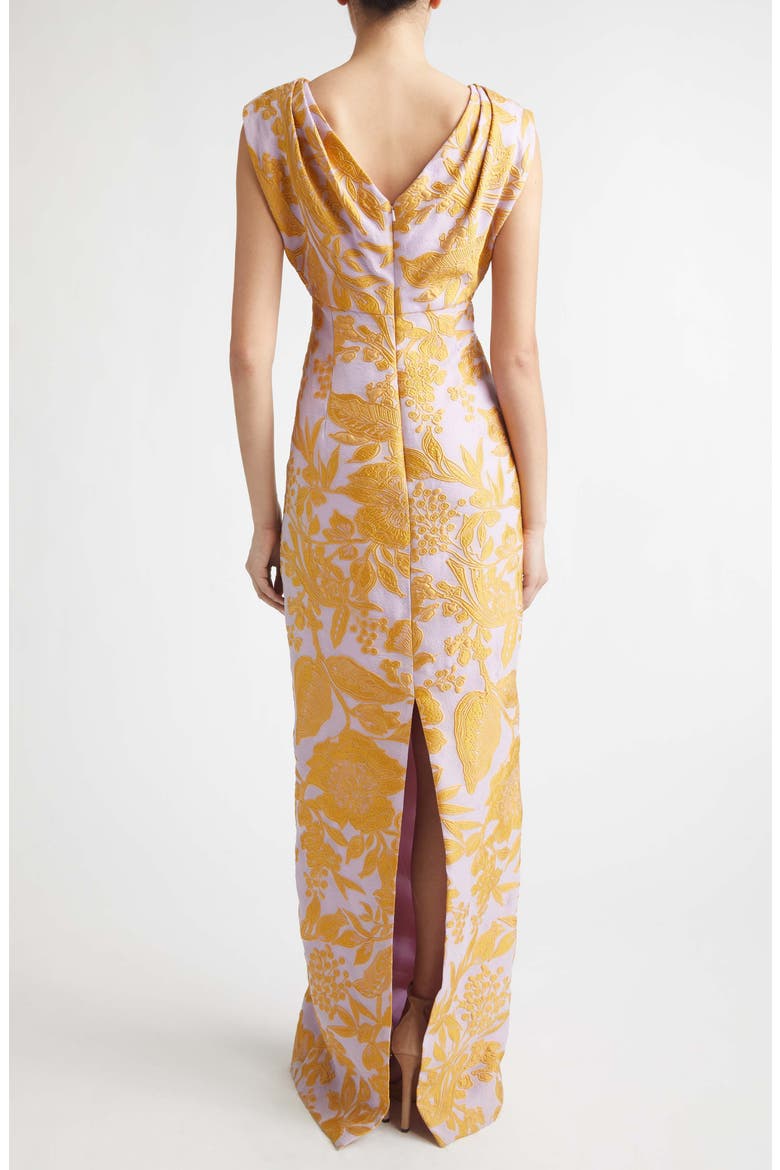 Floral Brocade Gown, Alternate, color, PEONY MULTI