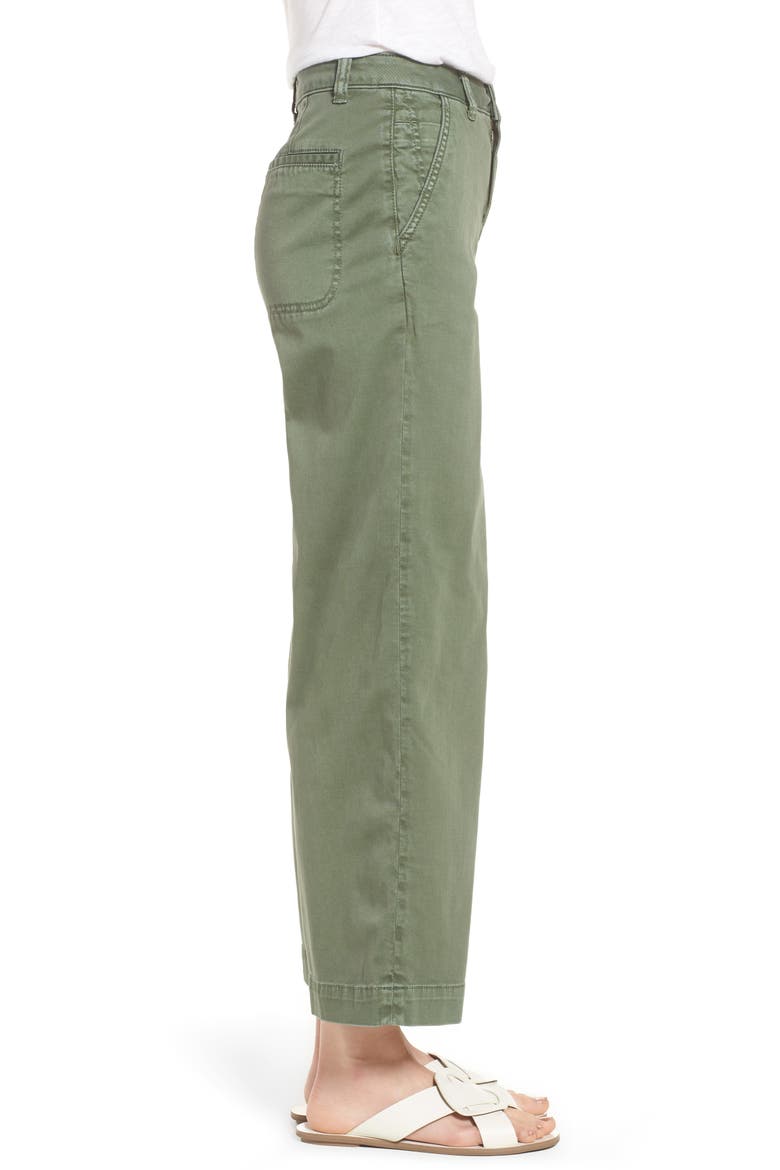 Wide Leg Crop Pants, Alternate, color, GREEN DUNE