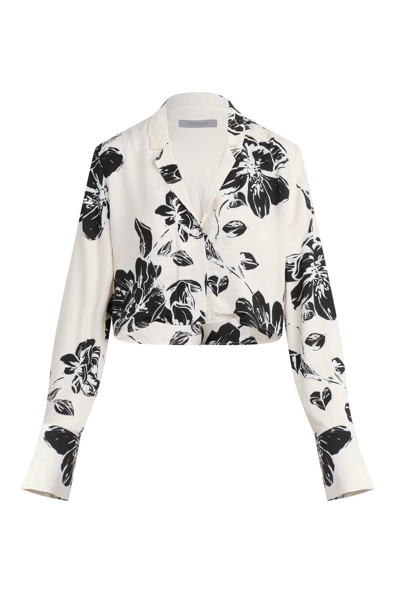 The Cropped Lily Print Top, Alternate, color, VINTAGE FLORAL
