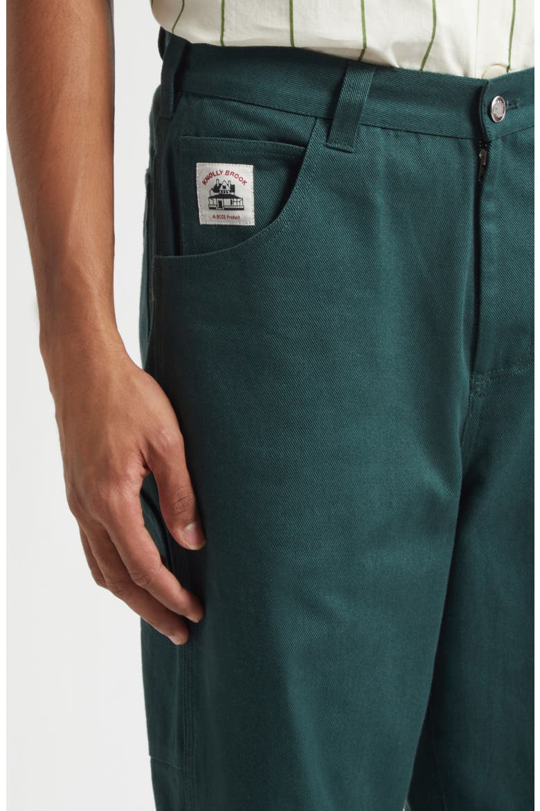 Knolly Brook Cotton Twill Trousers, Alternate, color, DARK GREEN
