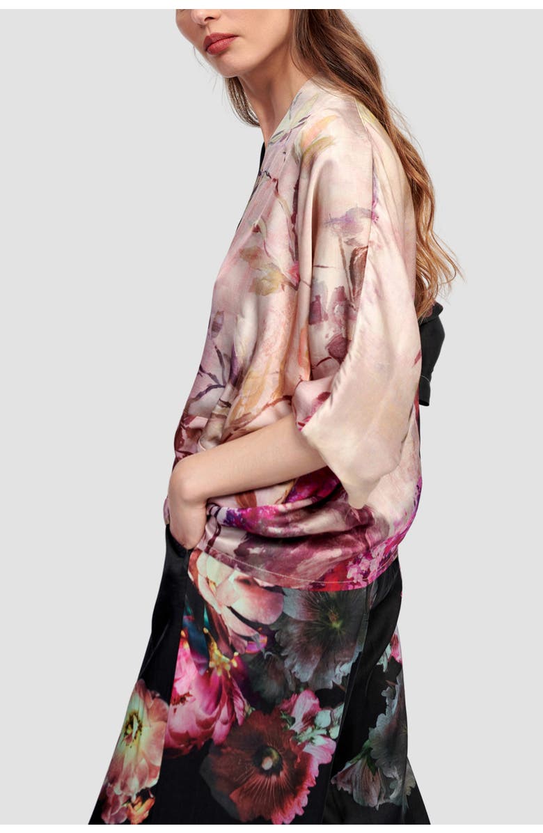 Alembika Mixed florals pullover blouse, Alternate, color, 