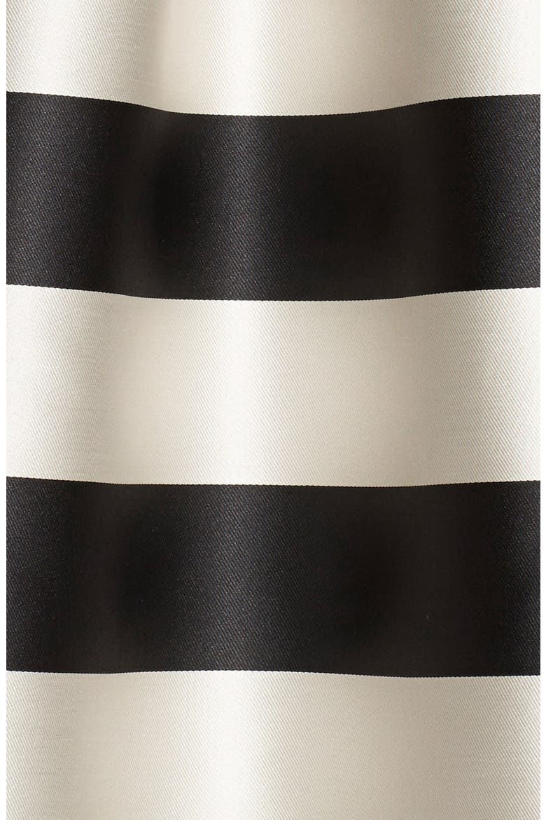 Pleated Stripe Midi Skirt, Alternate, color, IVORY/ BLACK