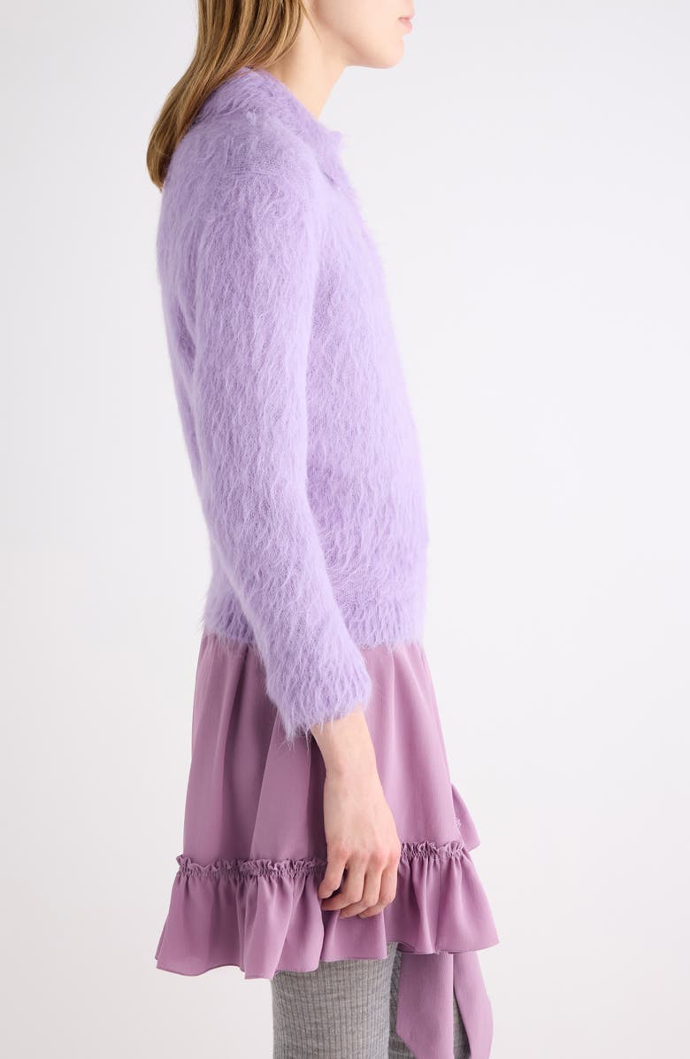 Chloé Brushed Alpaca Blend Polo Sweater, Alternate, color, Dreamy Lavender
