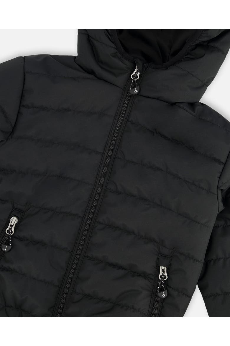 Quilted Mid-Season Jacket, Alternate, color, Black