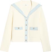 ASTR the Label Briley Mixed Media Sailor Cardigan