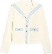 ASTR the Label Briley Mixed Media Sailor Cardigan