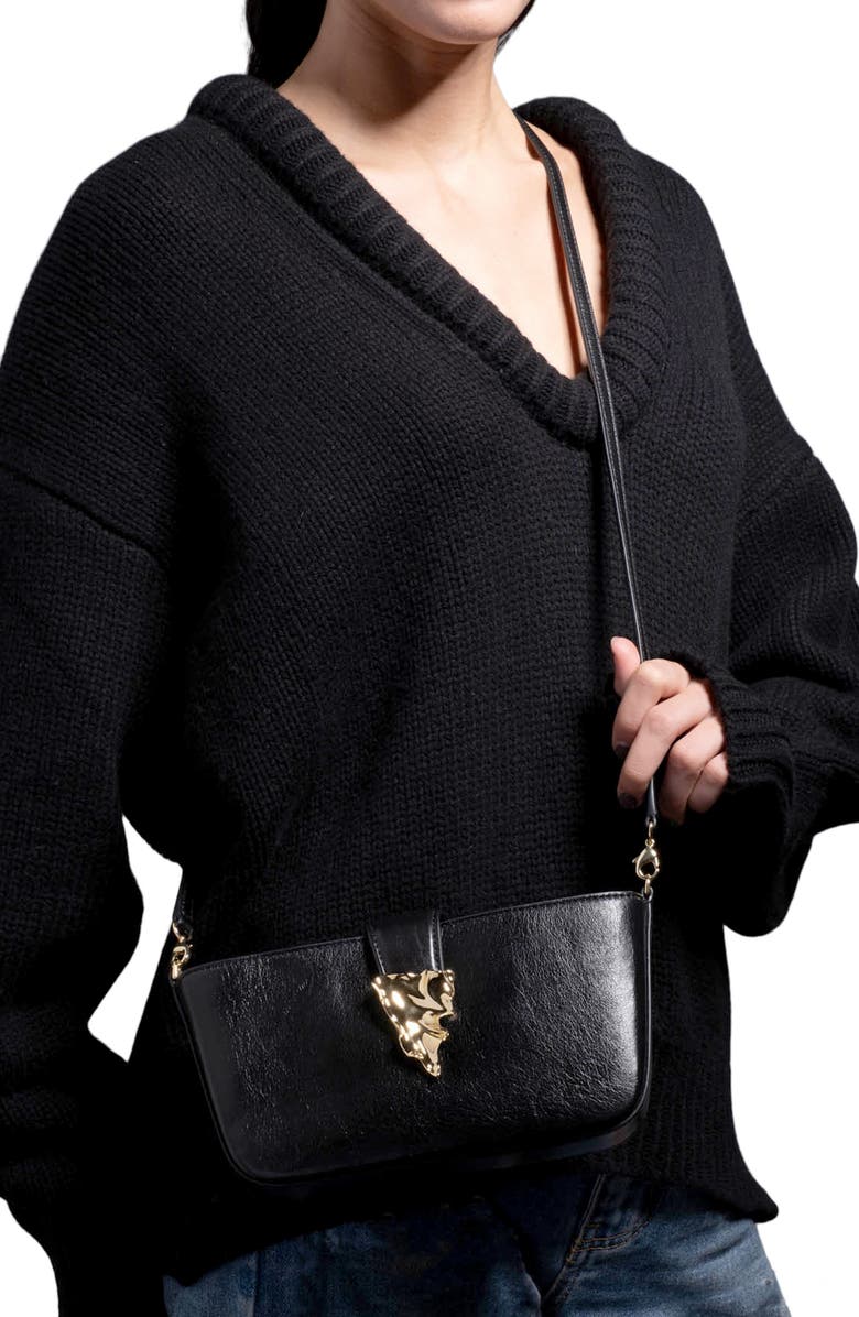 Alexis Bittar Crumple Leather Crossbody Bag, Alternate, color,