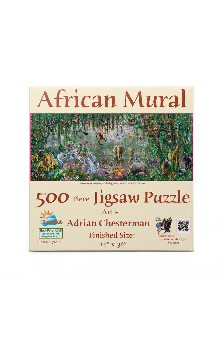 Sunsout African Mural 500 piece Jigsaw Puzzle for Adults, Alternate, color, Multicolor