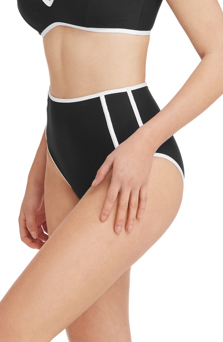 Sea Level High Waist Swim Bottoms, Alternate, color, 