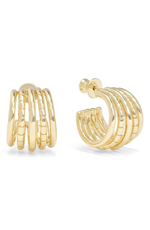 Talon 5-Row Hoop Earrings