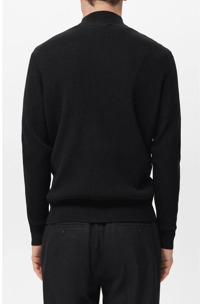 Ribbed Turtleneck Sweater, Alternate, color, BLACK
