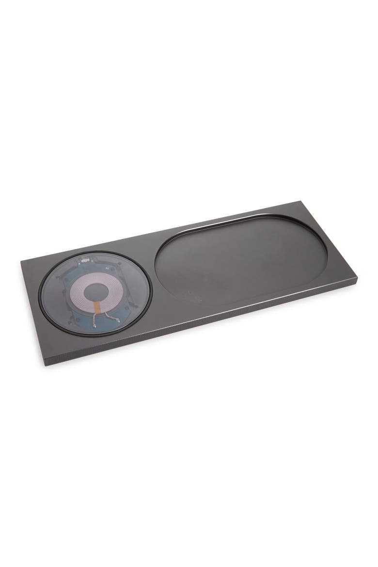 Block Wireless Charging Station & Valet Tray, Main, color, BRUSHED BLACK