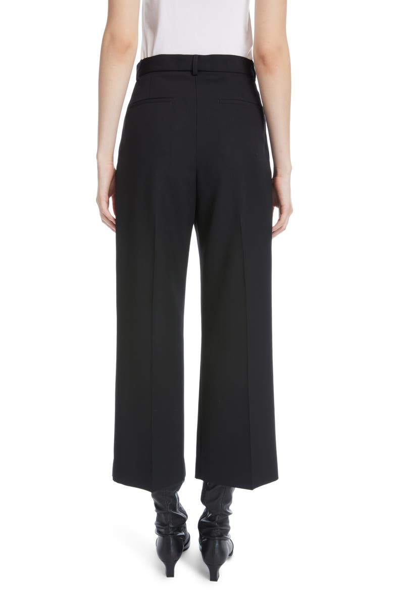 Acne Studios Percita Pintuck Crop Wide Leg Trousers, Alternate, color, 