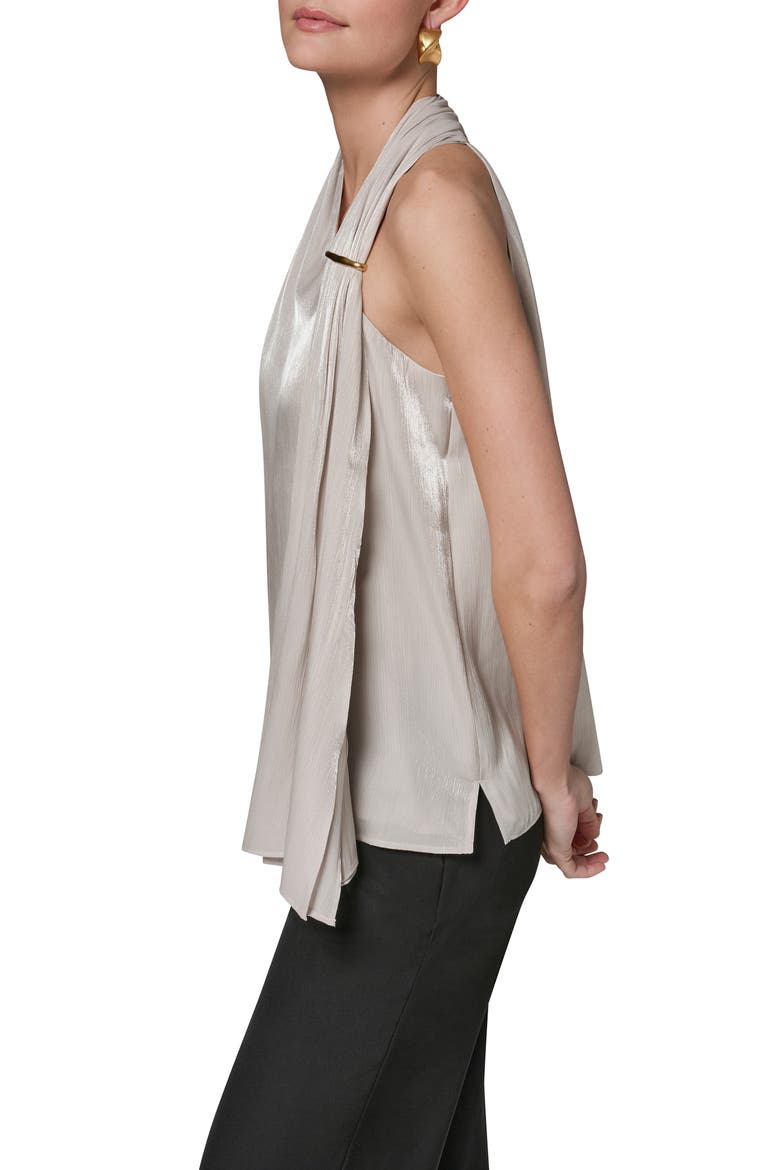 Asymmetric Sleeveless Top, Alternate, color, TUSCAN GREY