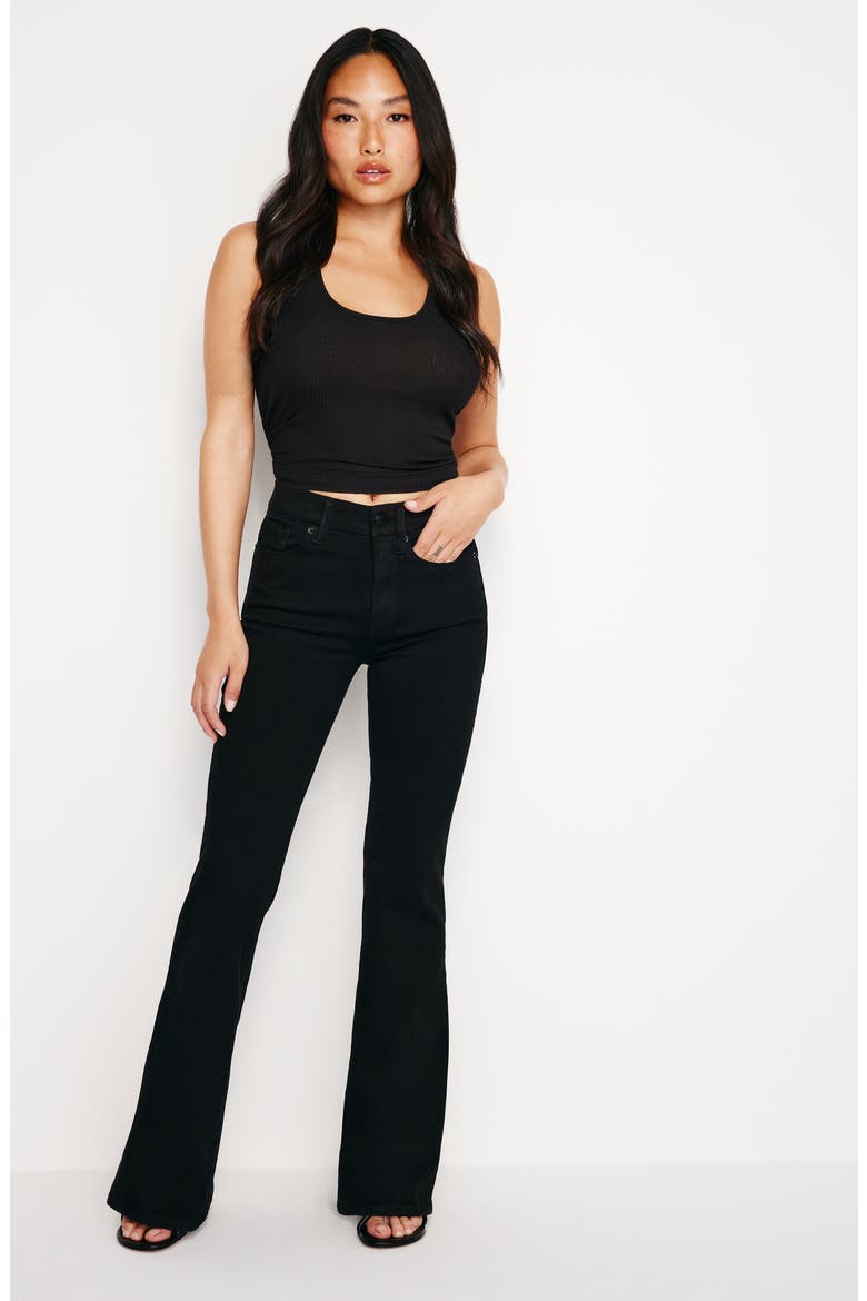 Never Fades Good Flare Jeans, Alternate, color, BLACK001