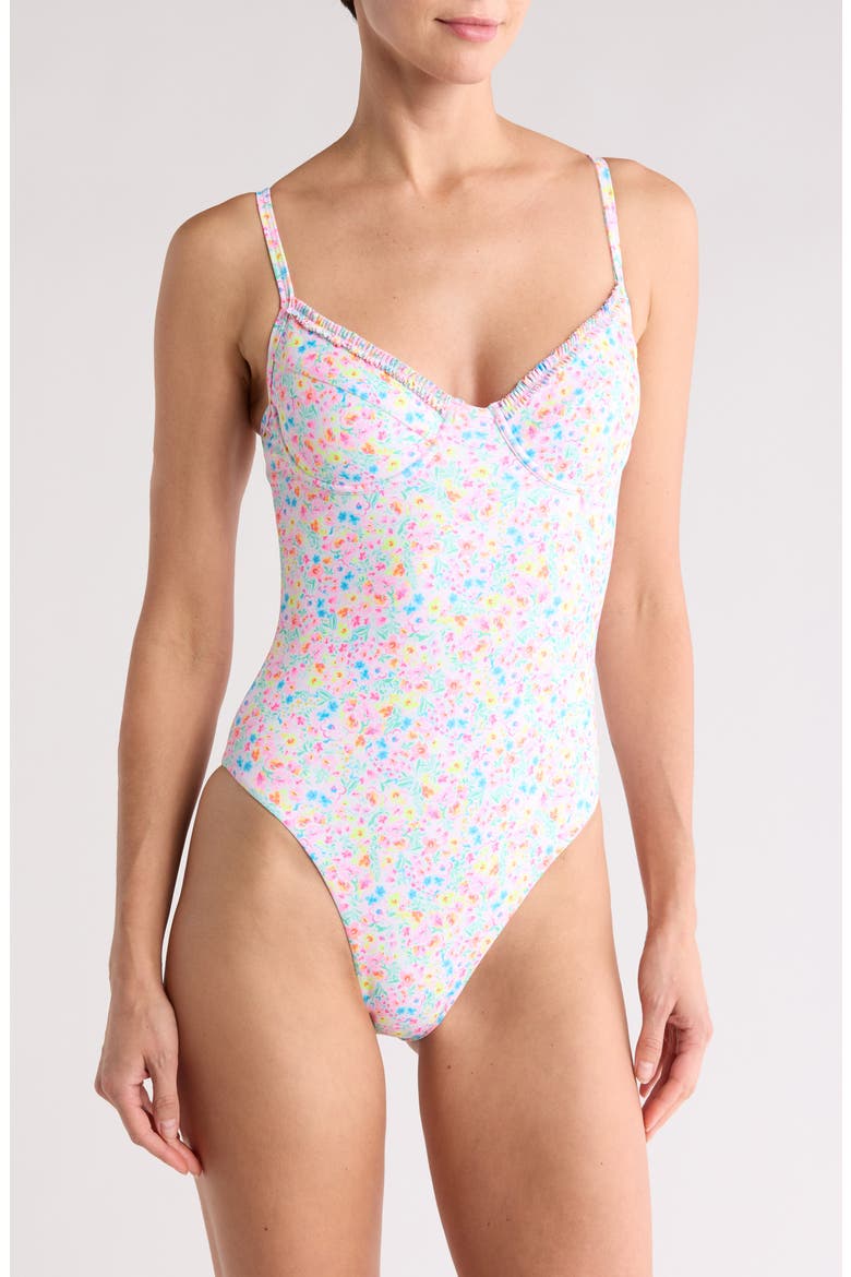 Double Ruffle Underwire One-Piece, Main, color, MOONFLOWER