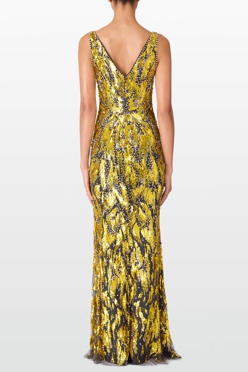 Jenny Packham Marion Maxi Dress In Yellow