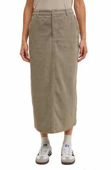 WISHLIST Corduroy Midi Skirt