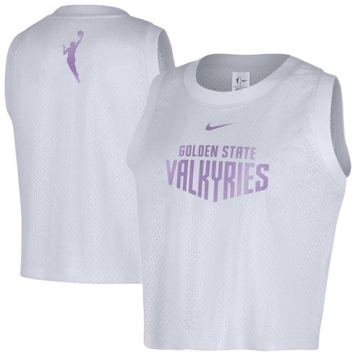 Nike White Golden State Valkyries Mesh Tank Top In Blue