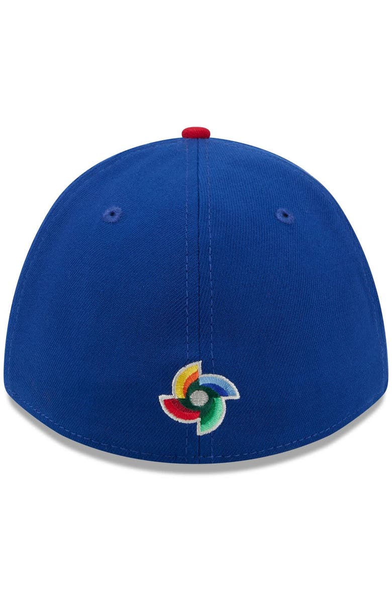 New Era Men's New Era  Blue/Red Puerto Rico Baseball 2026 World Baseball Classic M-Crown 39THIRTY Flex Hat, Alternate, color, Blue
