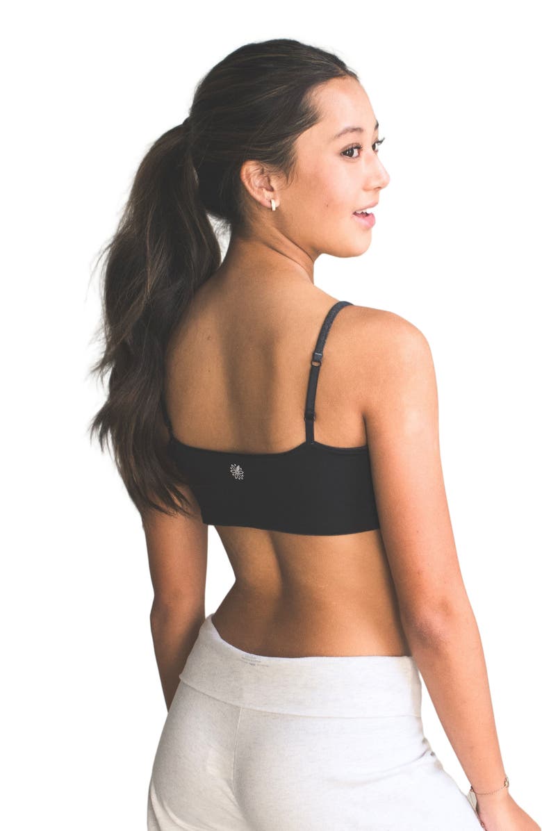 Bleuet Bleum Padded Reversible Girls Bralette, Alternate, color, Titanium-Black