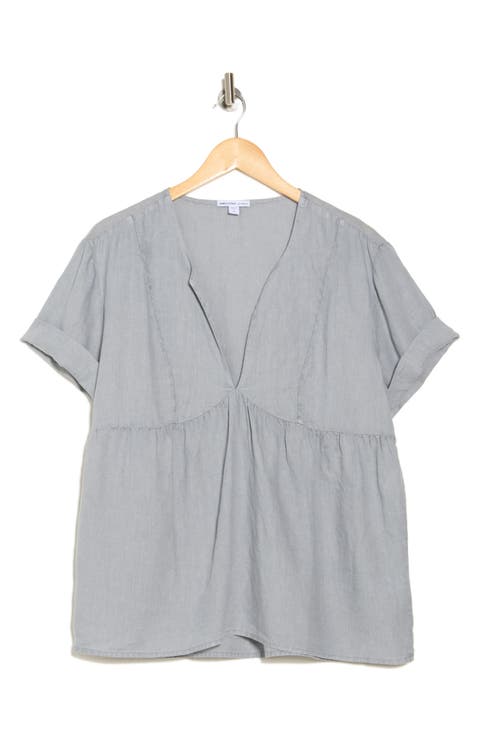 Dolman Sleeve Linen Top