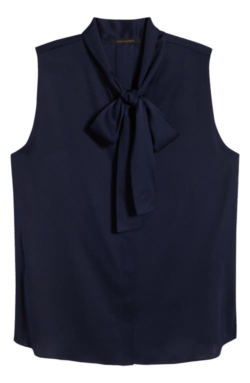 Kobi Halperin Ives Sleeveless Tie-neck Blouse In Midnight Blue