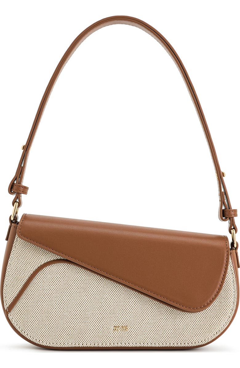 JW PEI Addisyn Canvas Shoulder Bag, Main, color, Brown Canvas