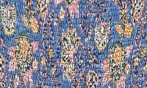 Alicia Bell Mandy Cotton & Silk Cover-up Maxi Skirt In Blue Yellow Print
